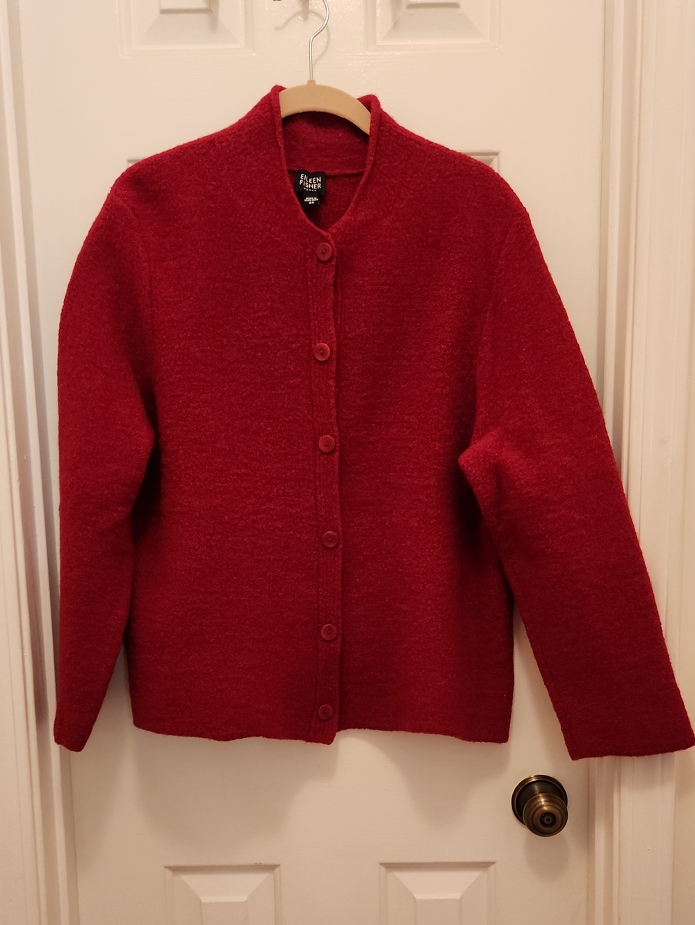 Vintage Eileen Fisher Boilded Wool Jacket - Size 3XL